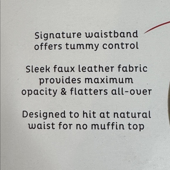 SPANX ASSETS ALL OVER BLACK FAUX LEATHER PLUS SIZE SHAPING LEGGINGS **NWT** - Picture 6 of 6